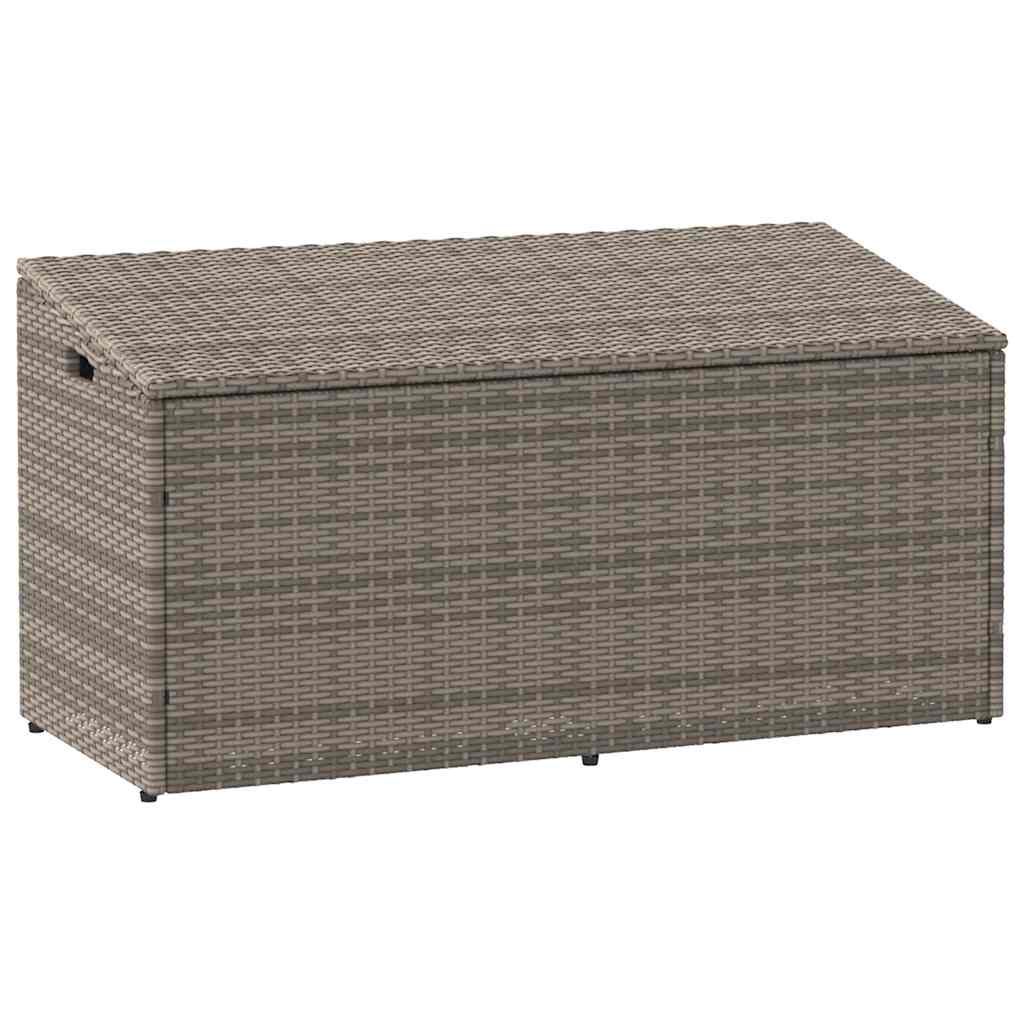 Boîte de rangement de jardin gris 110x50x58 cm résine tressée Coffres de jardin vidaXL