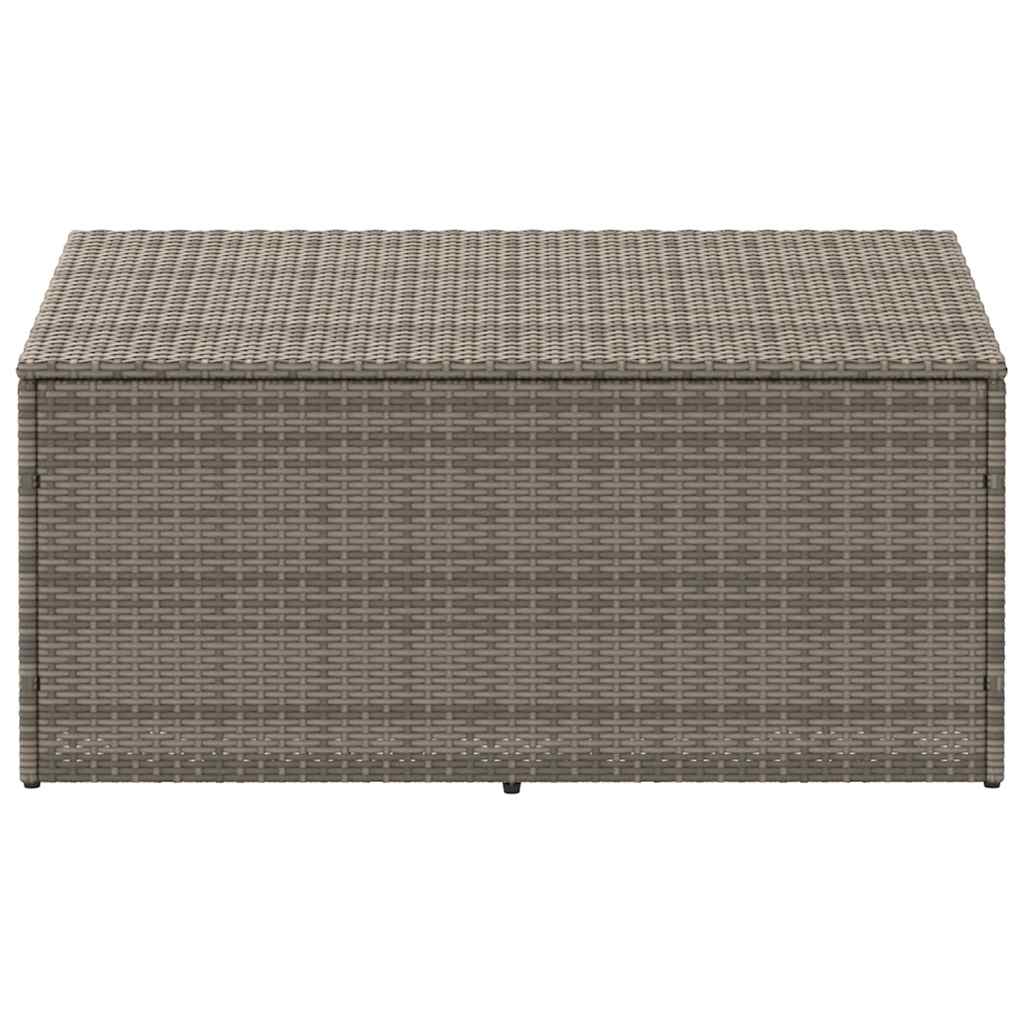 Boîte de rangement de jardin gris 110x50x58 cm résine tressée Coffres de jardin vidaXL