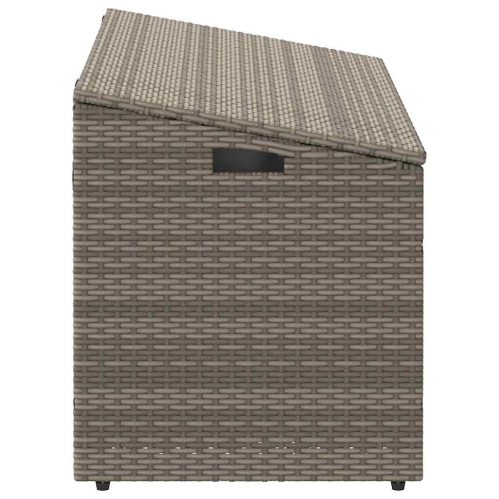 Boîte de rangement de jardin gris 110x50x58 cm résine tressée Coffres de jardin vidaXL