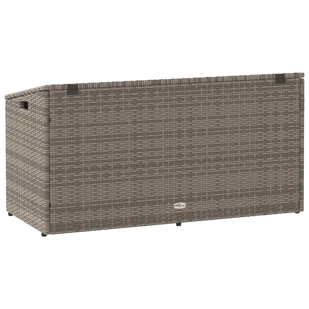 Boîte de rangement de jardin gris 110x50x58 cm résine tressée Coffres de jardin vidaXL