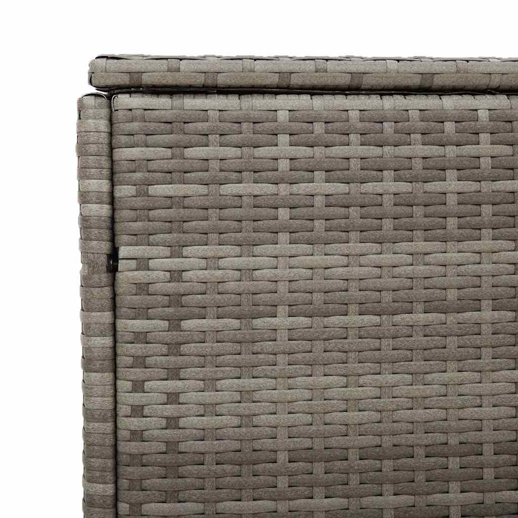 Boîte de rangement de jardin gris 110x50x58 cm résine tressée Coffres de jardin vidaXL