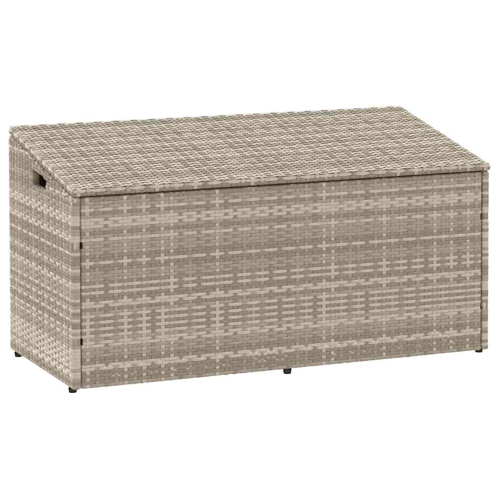 Boîte de rangement de jardin gris clair 110x50x58 cm rotin Coffres de jardin vidaXL