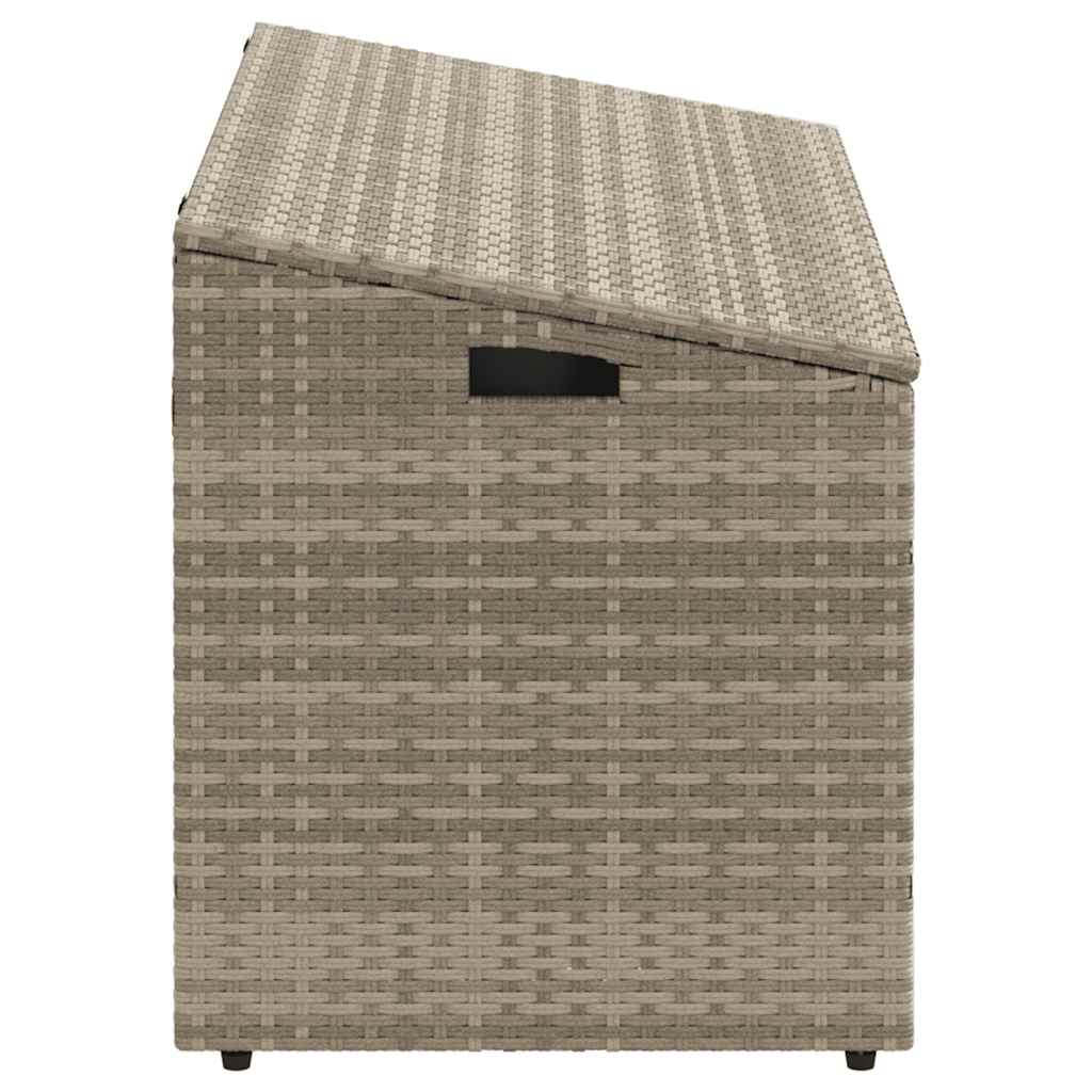 Boîte de rangement de jardin gris clair 110x50x58 cm rotin Coffres de jardin vidaXL