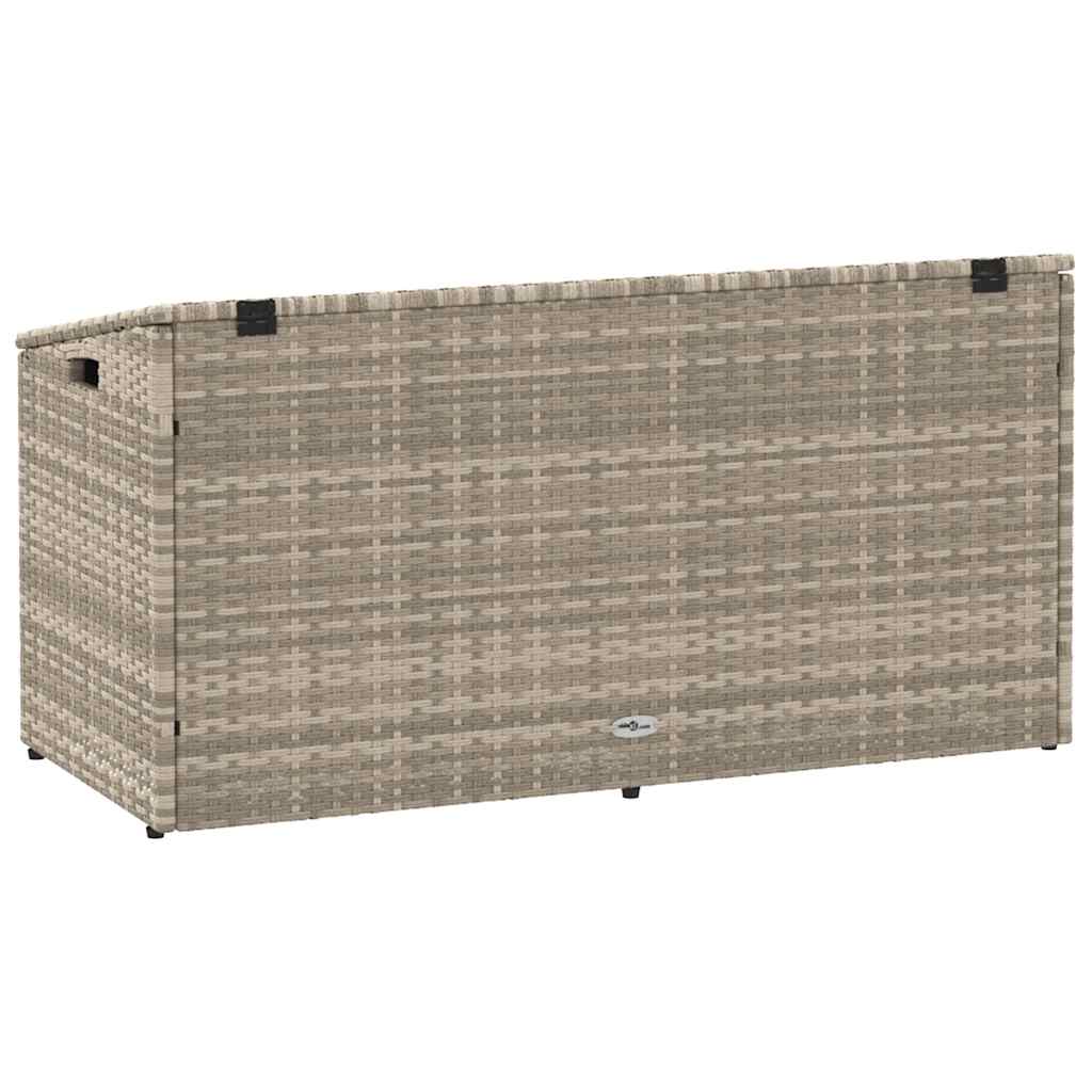 Boîte de rangement de jardin gris clair 110x50x58 cm rotin Coffres de jardin vidaXL