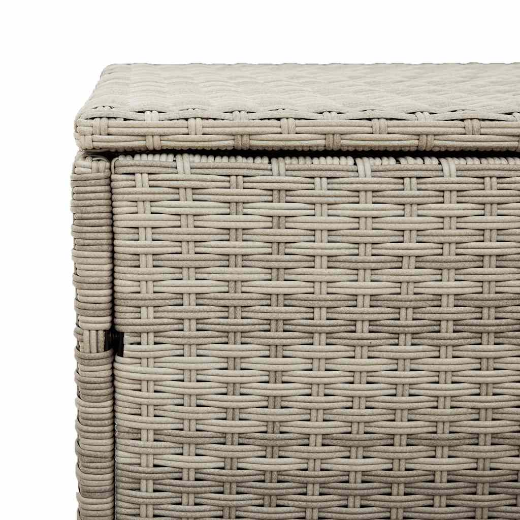 Boîte de rangement de jardin gris clair 110x50x58 cm rotin Coffres de jardin vidaXL