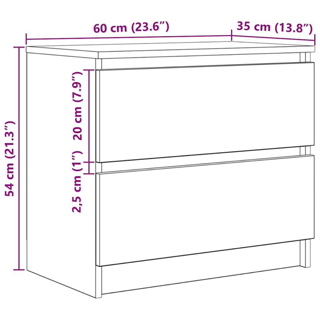 Meuble TV blanc 60x35x54 cm bois d'ingénierie Meubles TV vidaXL