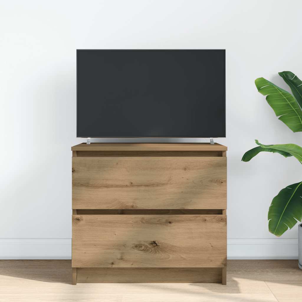 Meuble TV chêne artisanal 60x35x54 cm bois d'ingénierie Meubles TV vidaXL