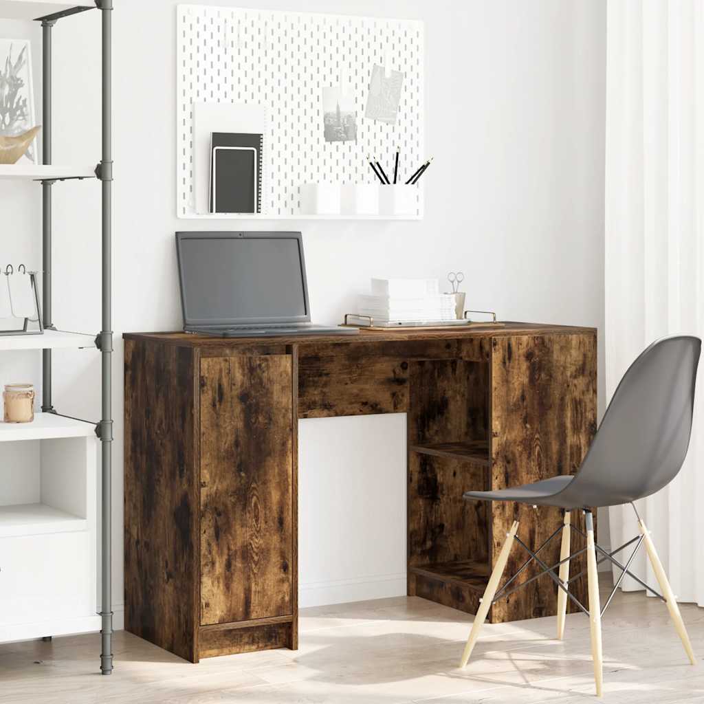 Bureau chêne fumé 120x42x76 cm bois d'ingénierie Bureaux vidaXL