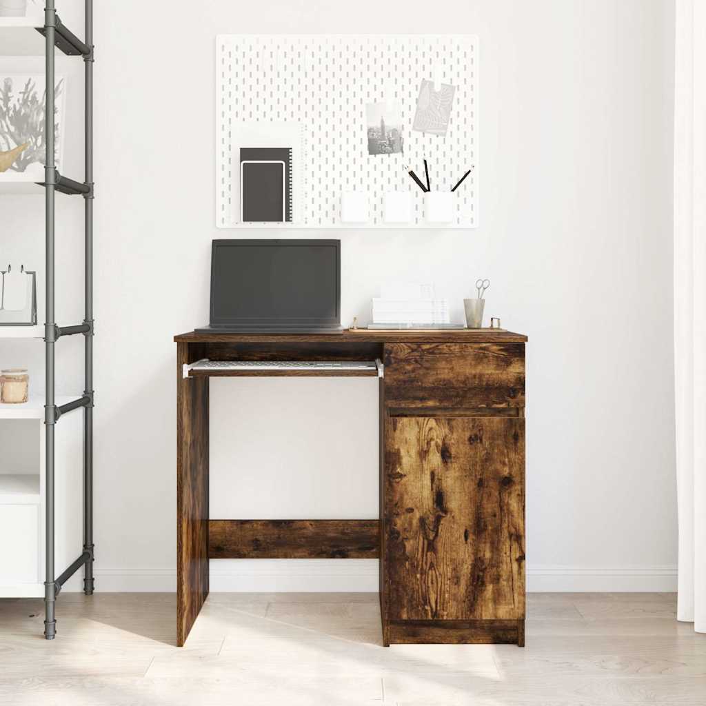 Bureau chêne fumé 86x49x76 cm bois d'ingénierie Bureaux vidaXL