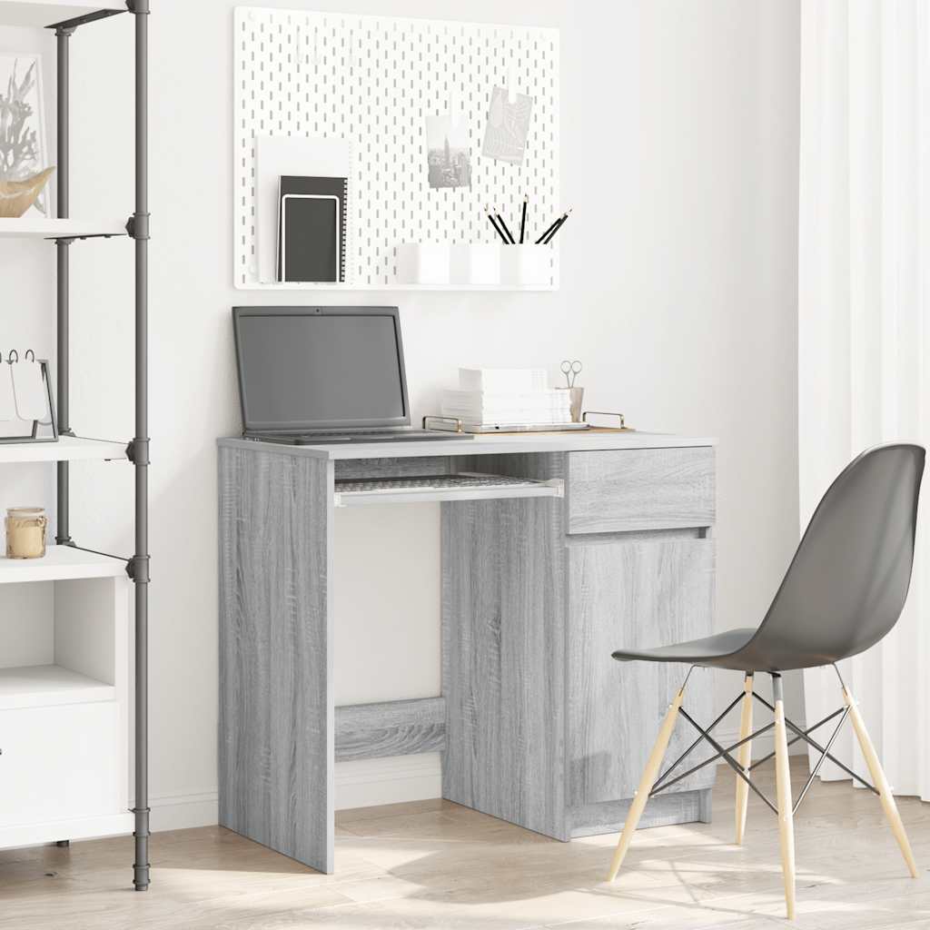 Bureau sonoma gris 86x49x76 cm bois d'ingénierie Bureaux vidaXL