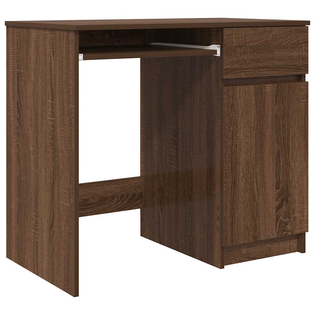 Bureau chêne marron 86x49x76 cm bois d'ingénierie Bureaux vidaXL