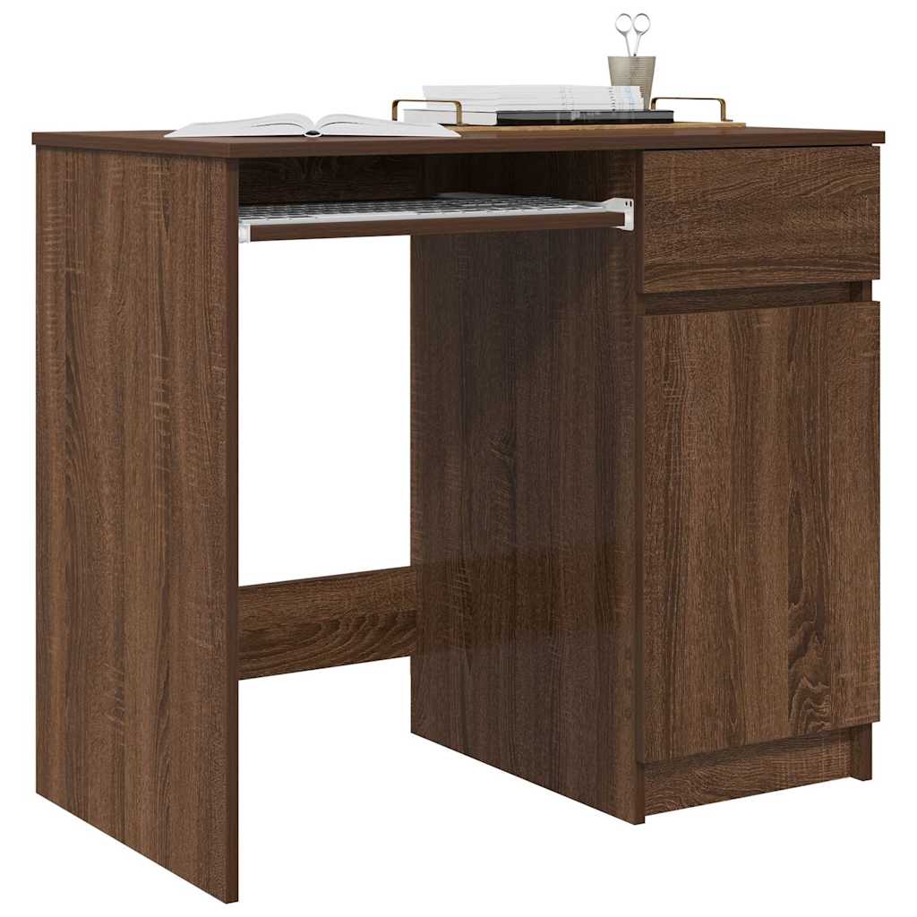 Bureau chêne marron 86x49x76 cm bois d'ingénierie Bureaux vidaXL