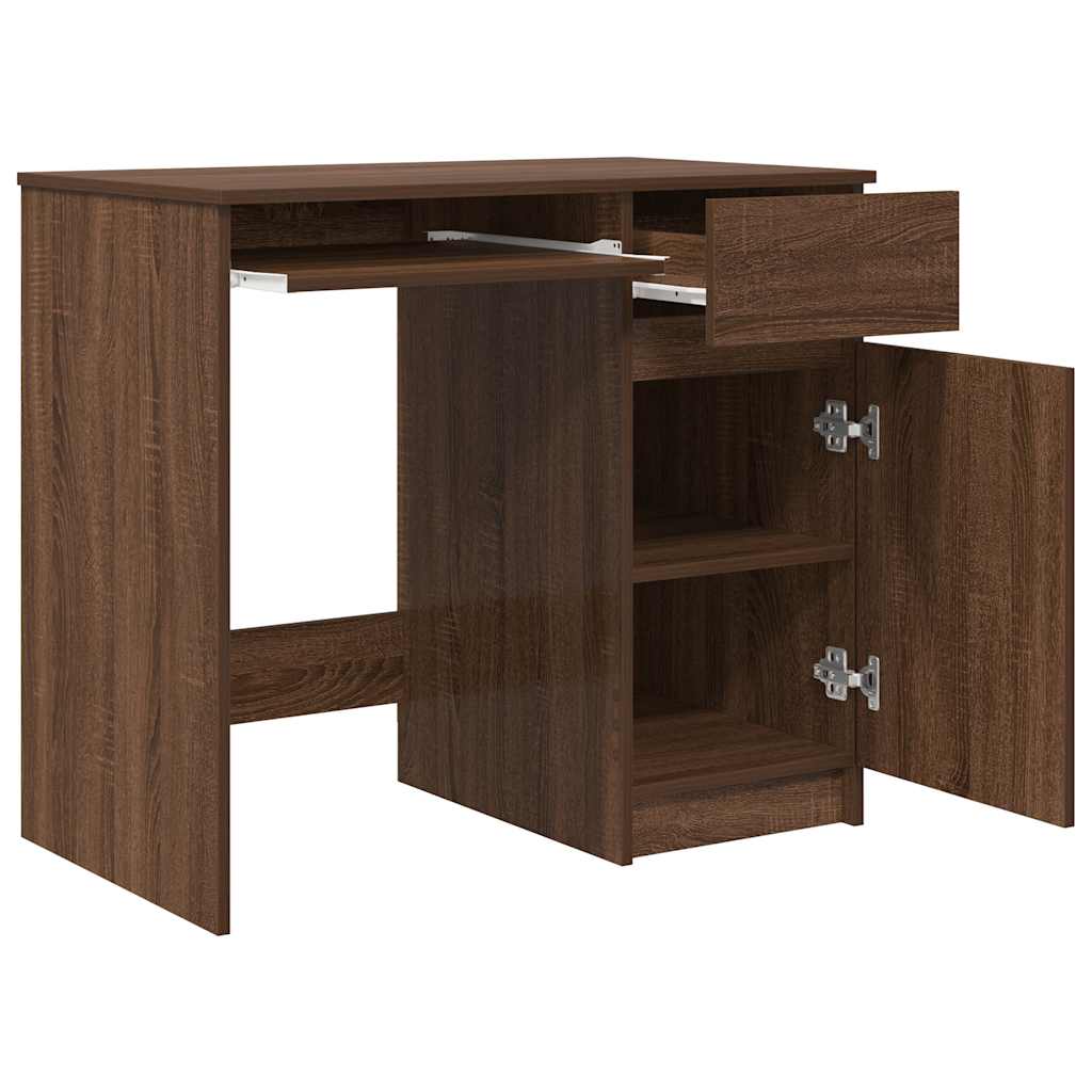 Bureau chêne marron 86x49x76 cm bois d'ingénierie Bureaux vidaXL