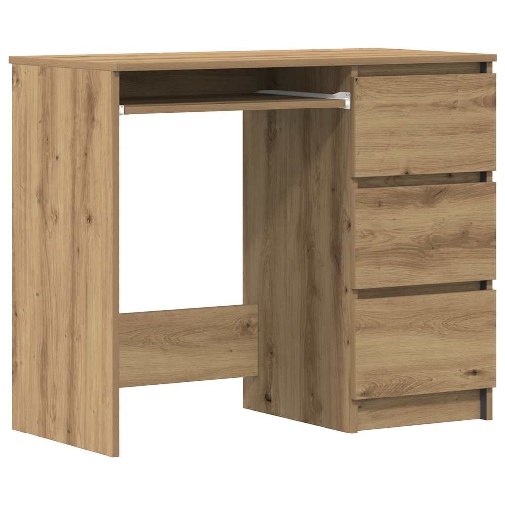 Bureau chêne artisanal 90x45x76 cm bois d'ingénierie Bureaux vidaXL