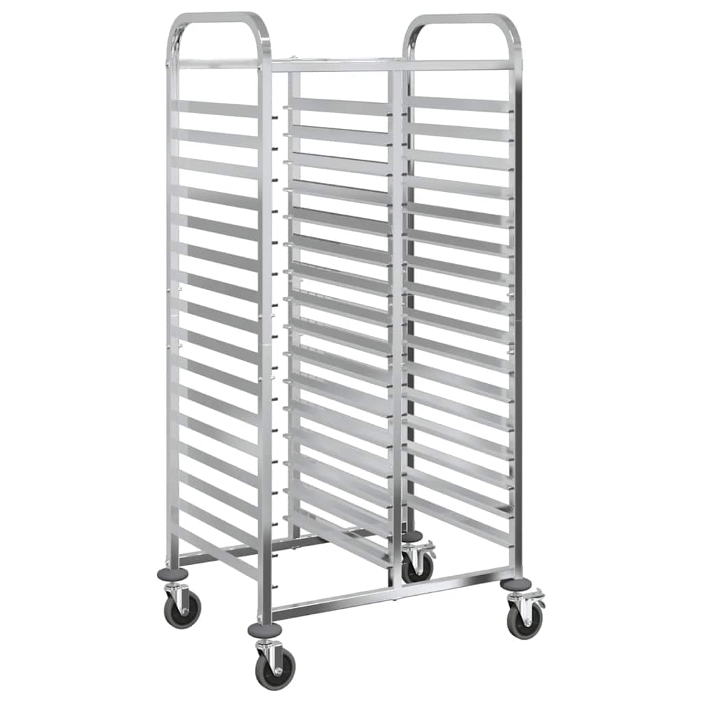 Chariot à plateaux 32 bacs GN 75x55x162,5 cm acier inoxydable Dessertes vidaXL