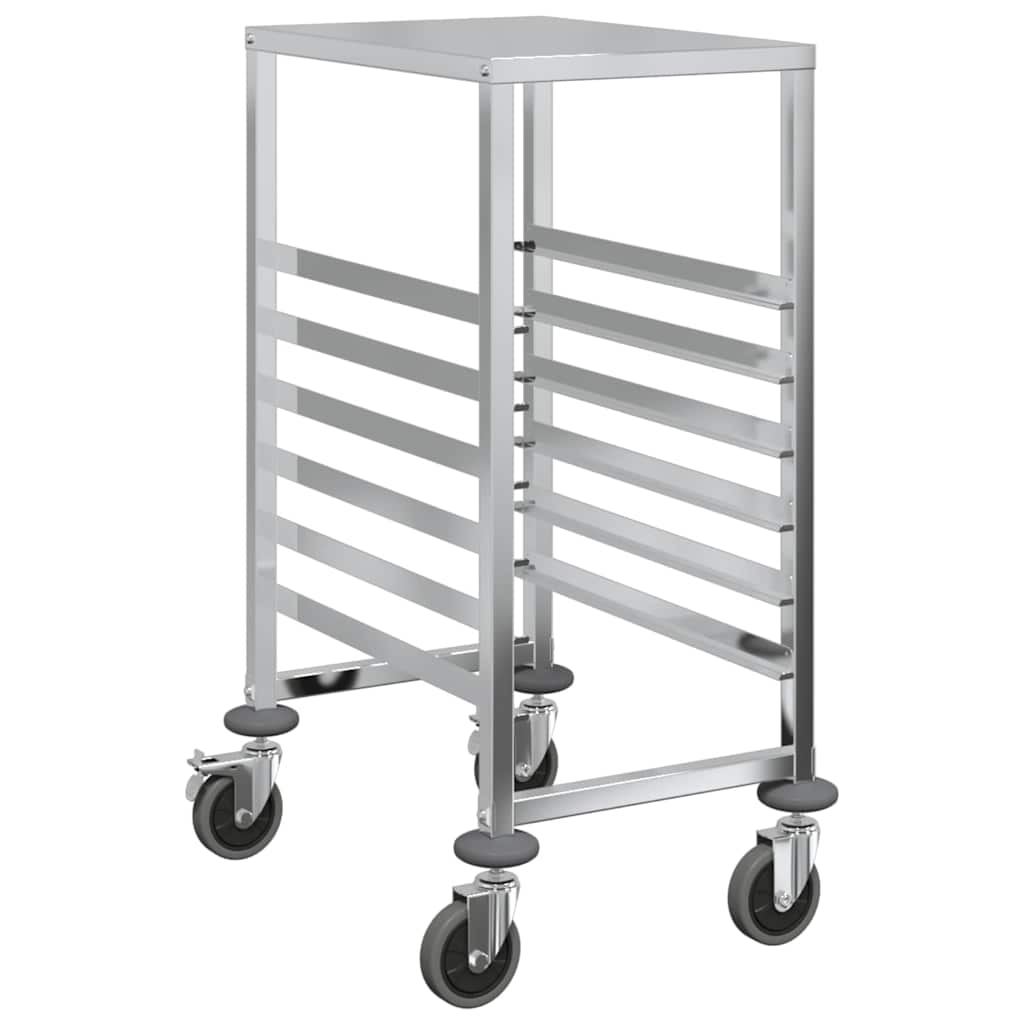 Chariot à plateaux 6 bacs GN 39x55x87 cm acier inoxydable Dessertes vidaXL