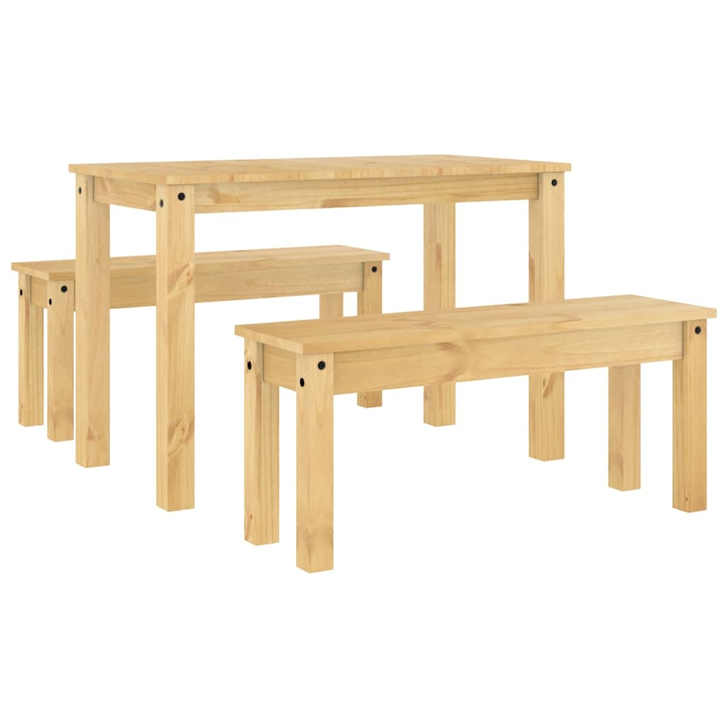 Ensemble à manger Panama 3 pcs bois de pin massif Meubles de salle à manger vidaXL