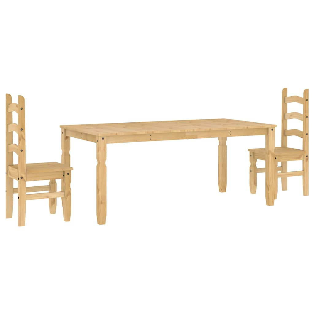 Ensemble à manger Panama 3 pcs bois de pin massif Meubles de salle à manger vidaXL