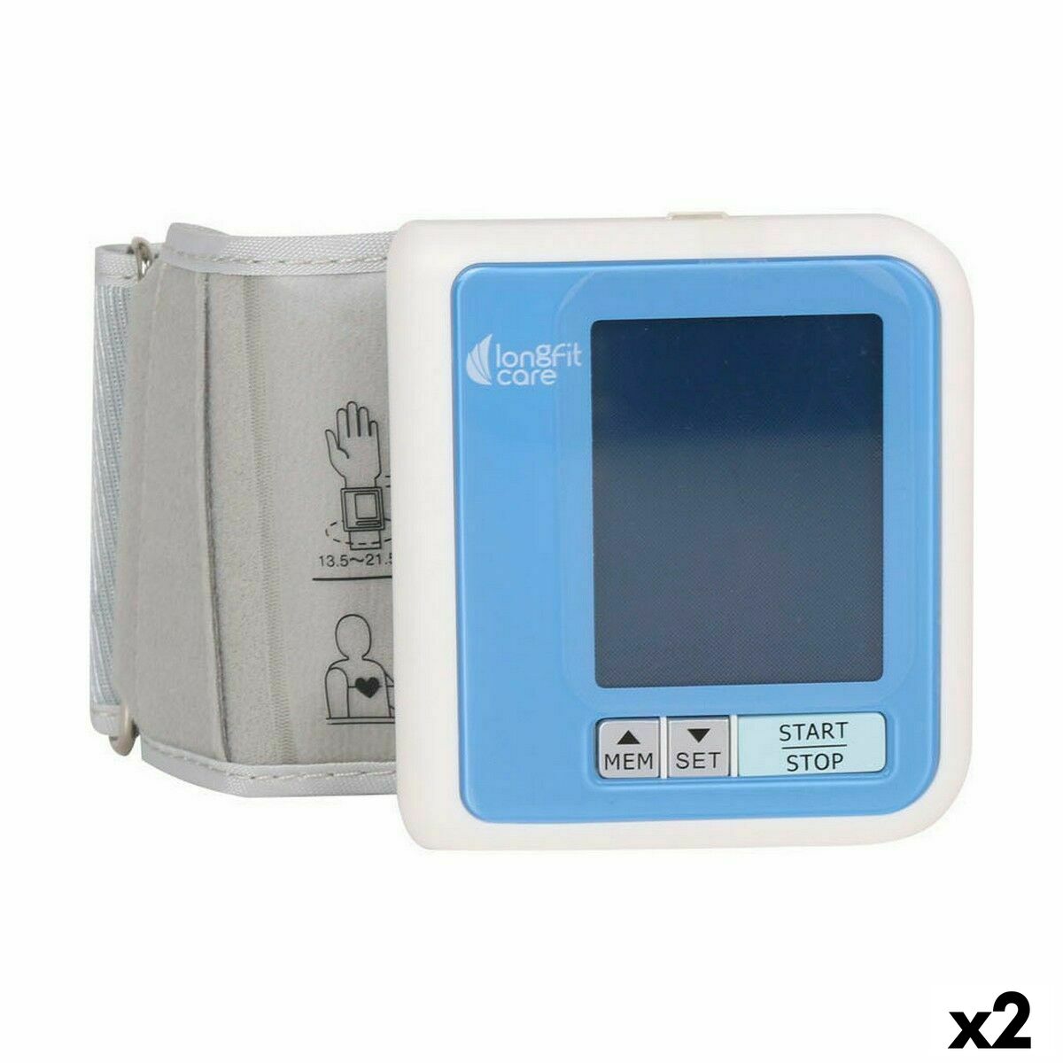 Blutdruck-Messgerät mit Manschette für das Handgelenk LongFit Care (2 Stück)