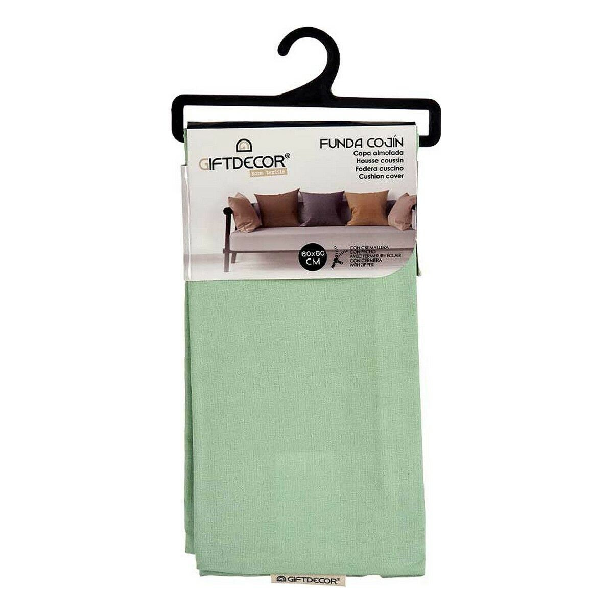 Copertina di cuscino 60 x 0,5 x 60 cm verde (12 unità)