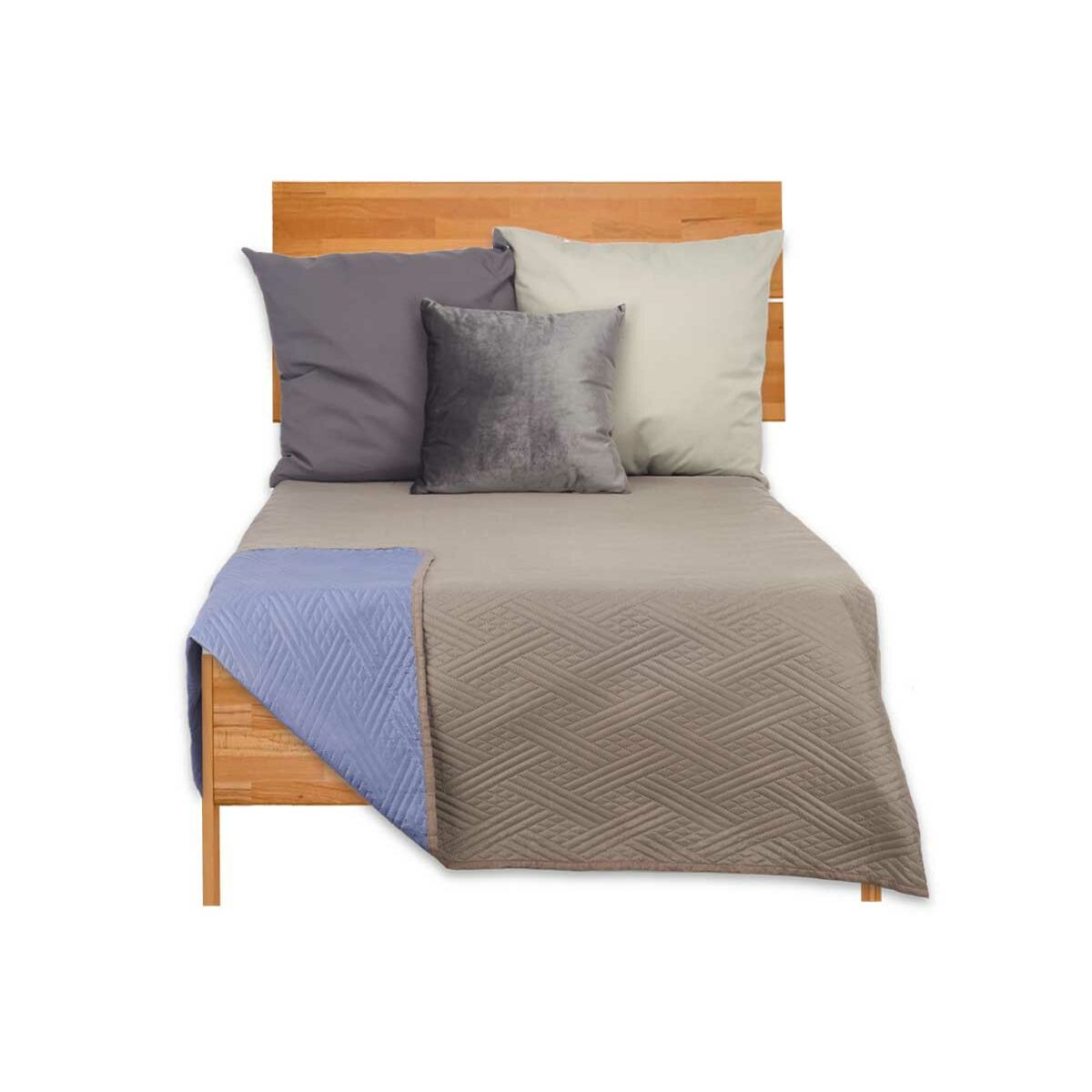 Reversible Bedspread 180 x 260 cm Blue Grey (6 Units)