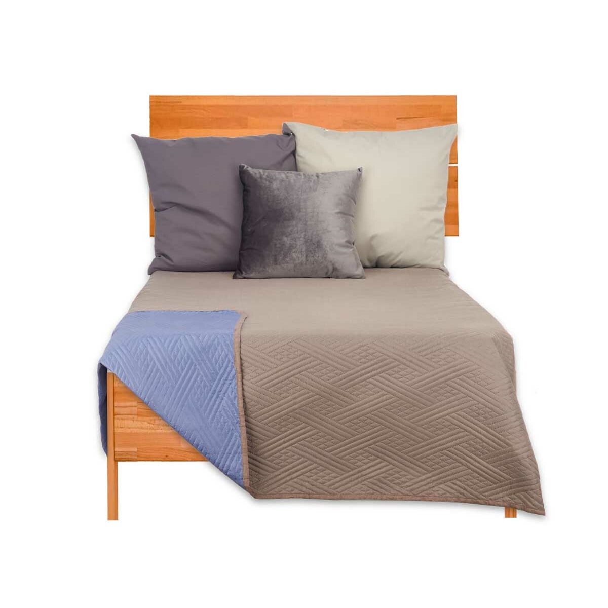 Reversible Bedspread 240 x 260 cm Blue Grey (6 Units)