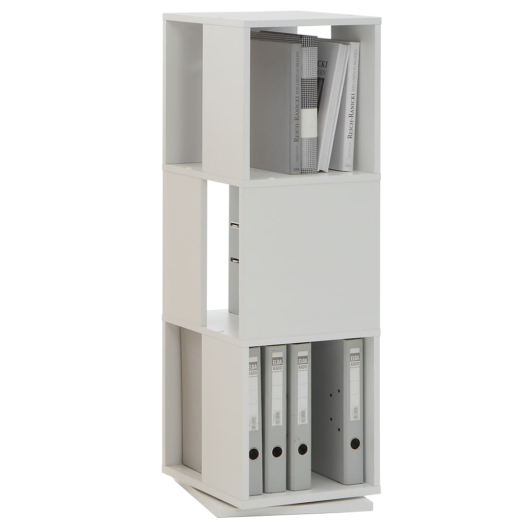 FMD Open rotary filing cabinet 34 x 34 x 108 cm white