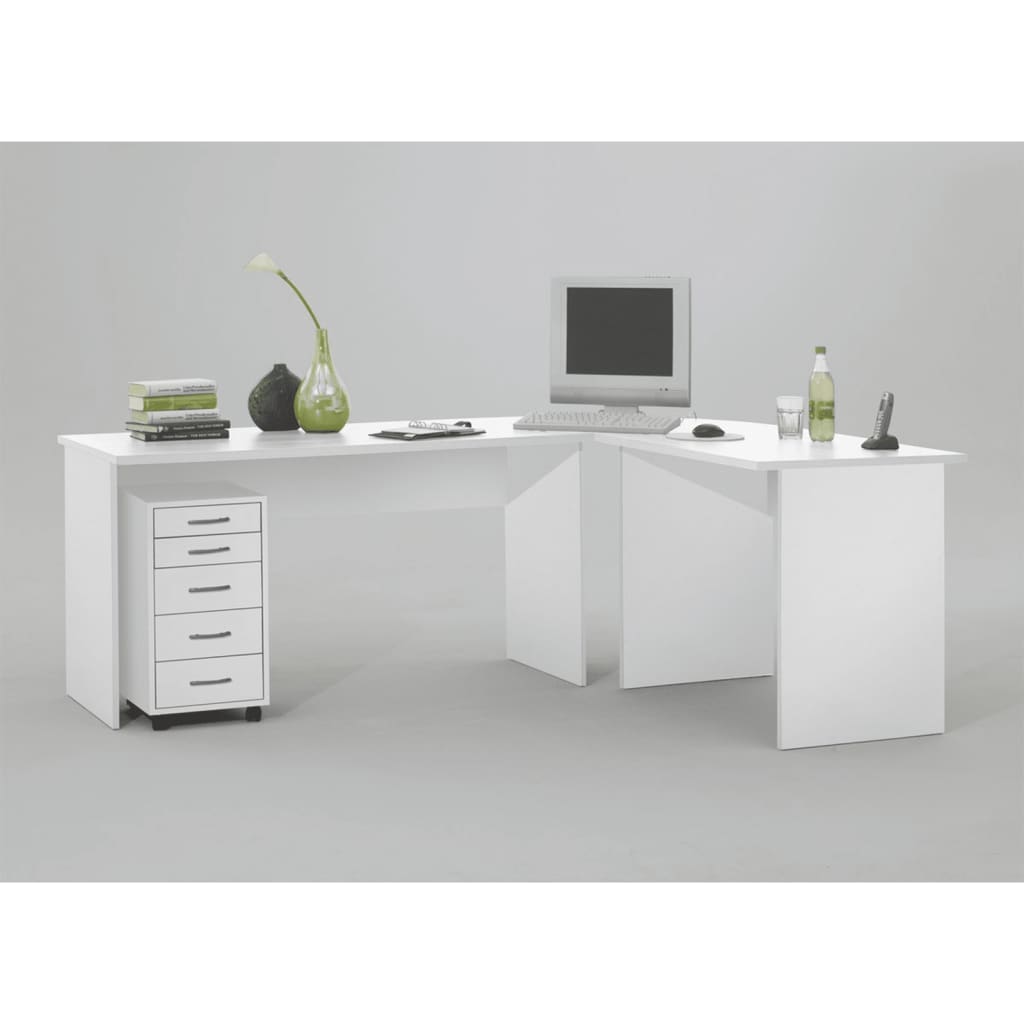 FMD Mobile filing cabinet with 5 white drawers