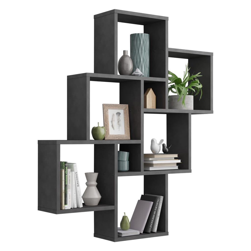 FMD Wall shelf with 8 Matera compartments