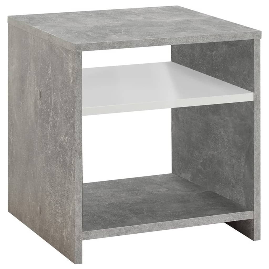 FMD Coffee table with concrete and white gray shelf