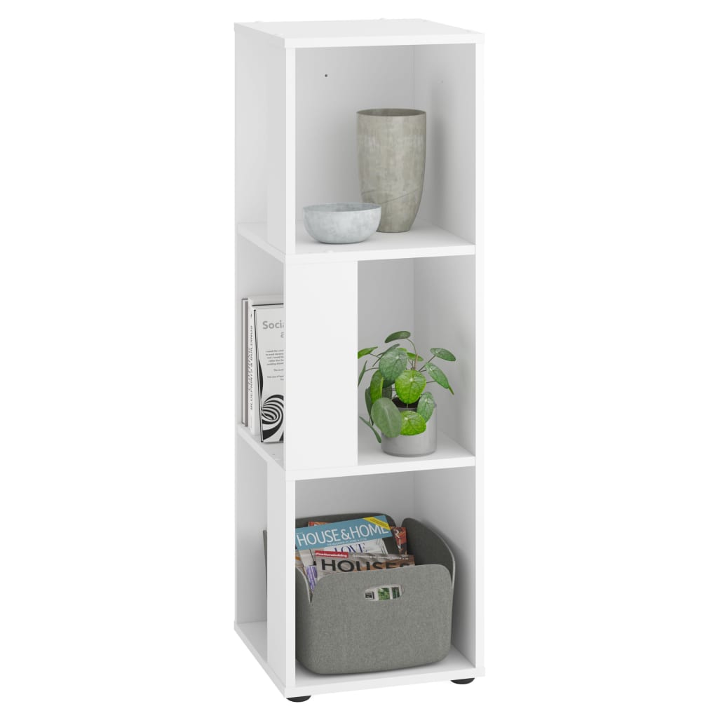 FMD corner shelf with 6 white side compartments