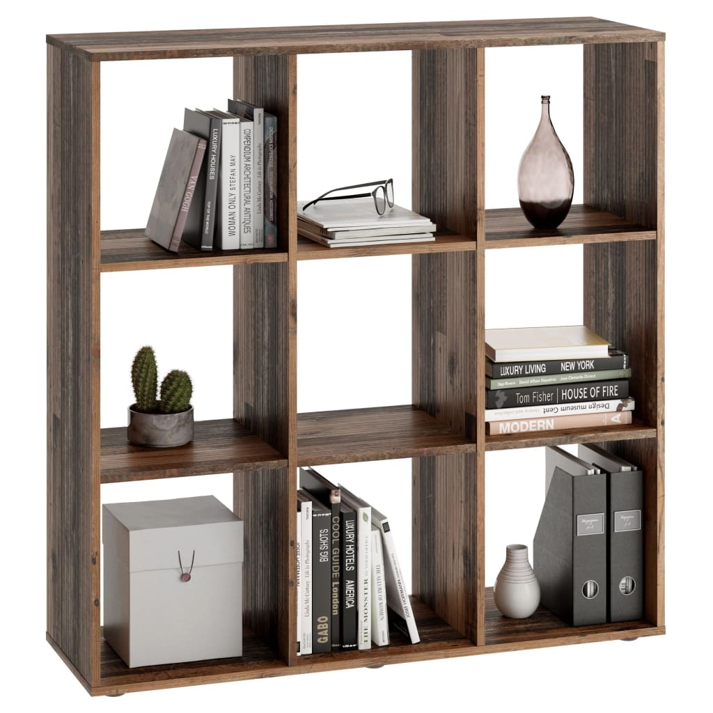 FMD standing shelf with 9 old style compartments