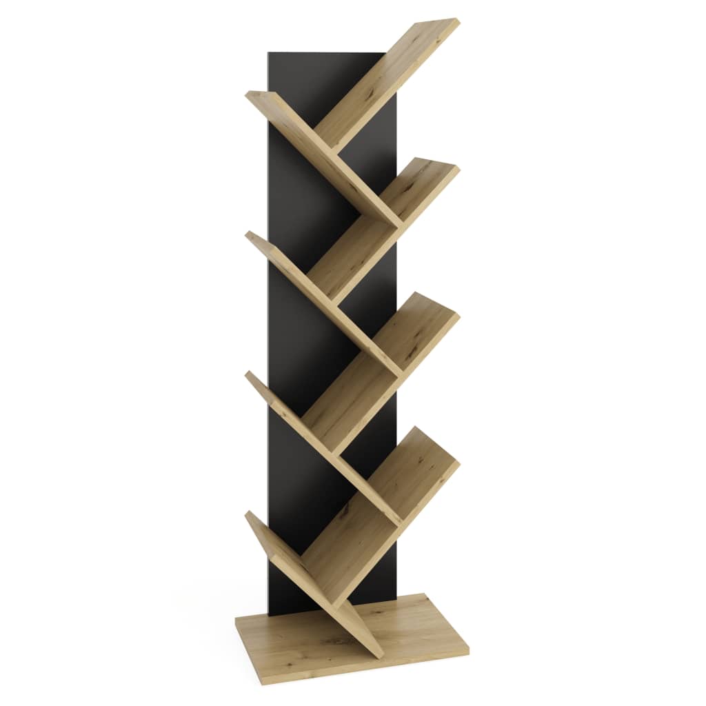 FMD geometric shelf on foot with oak and black