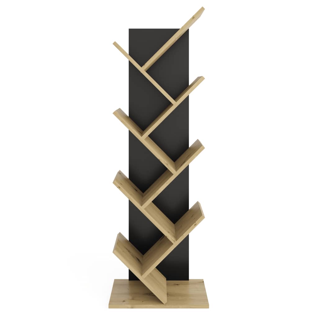 FMD geometric shelf on foot with oak and black