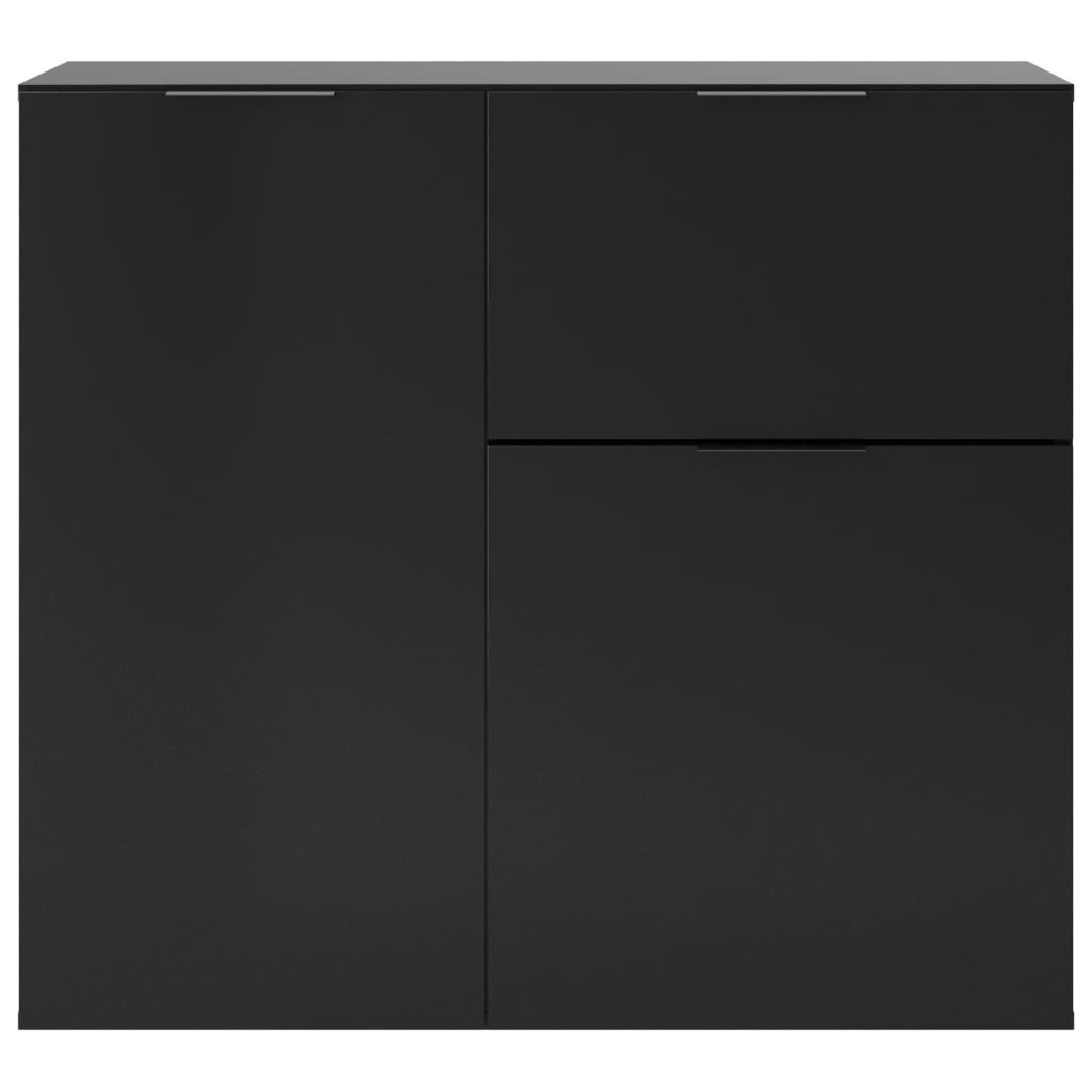 FMD bequem mit Schubladen und Türen 89.1x31.7x81.3 cm schwarz