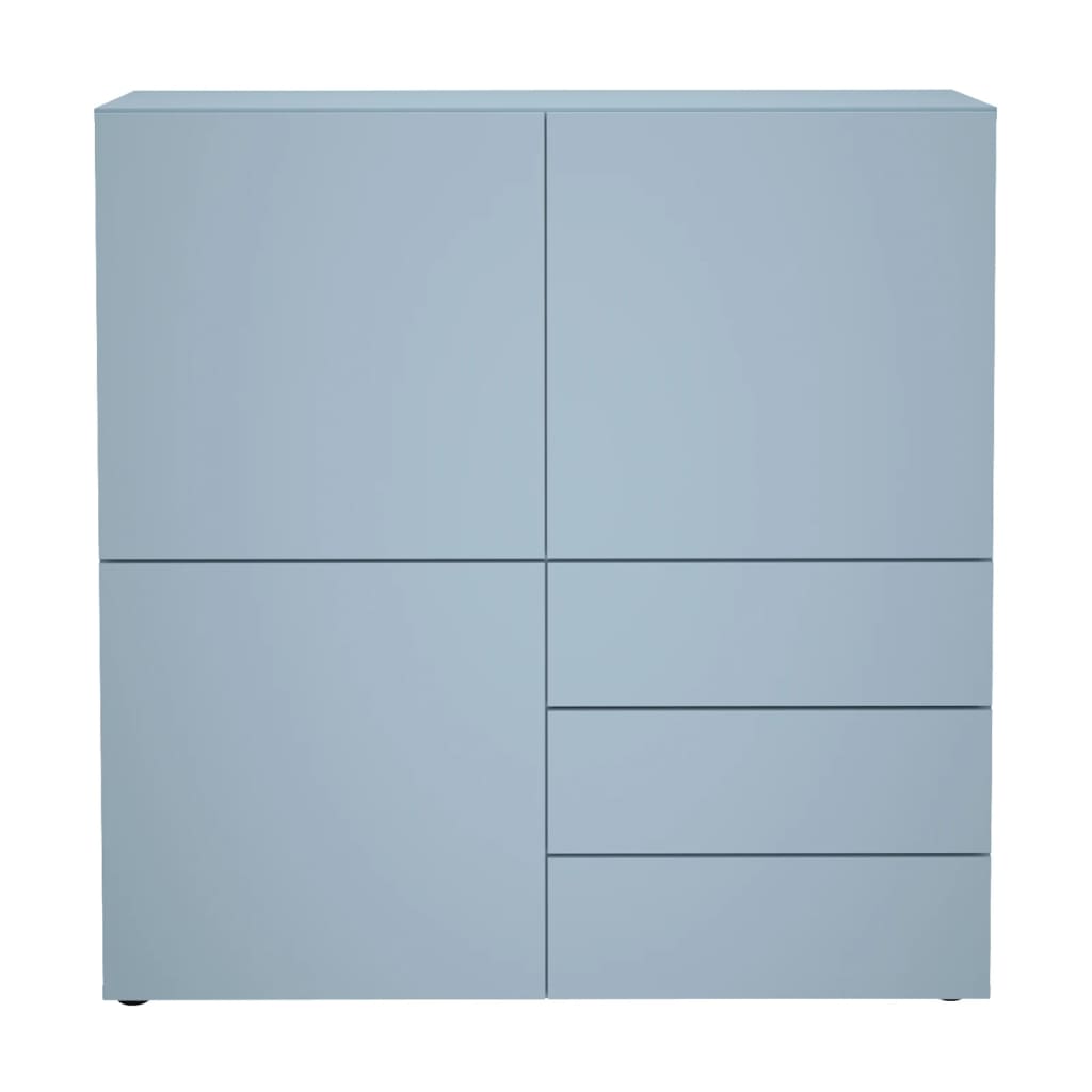 FMD -Schrank mit 3 Schubladen und 3 Türen 99 x 31,5 x 101,2 cm blau