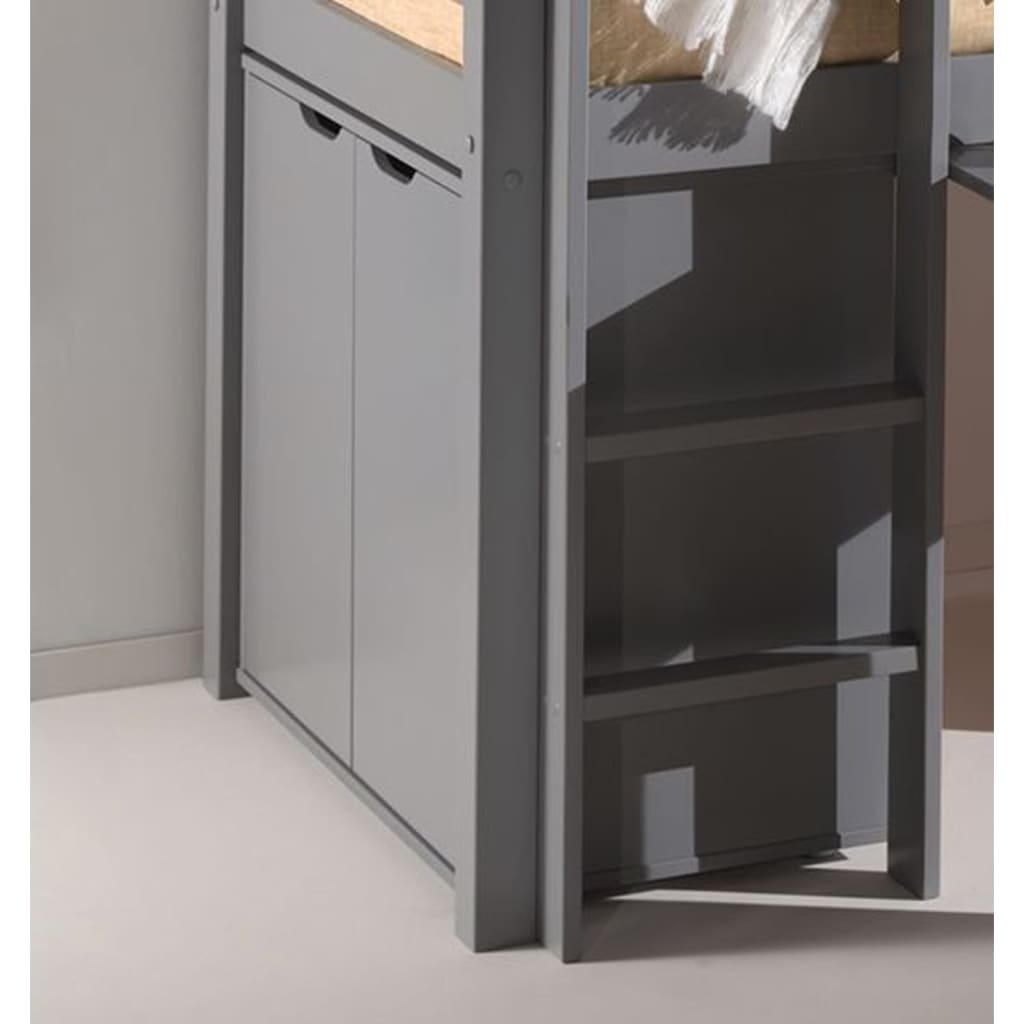Vipack storage wardrobe with 2 gray wood pine doors