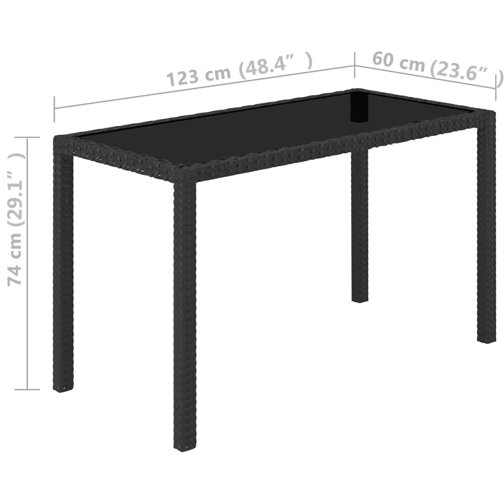 Gebaute Gartenmöbel 5PCs und schwarz geflochtenes Harzkissen