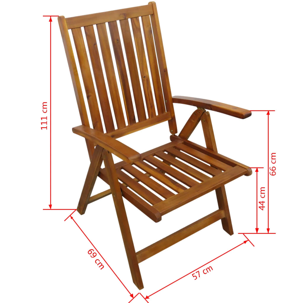 Jeu de salle à manger d'extérieur 7 pcs Bois d'acacia solide