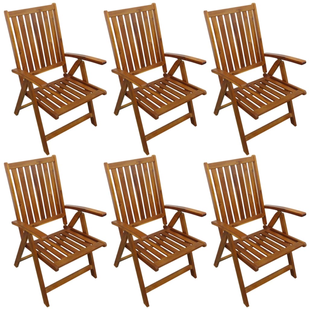 Outdoor dining room 7 pcs solid acacia wood