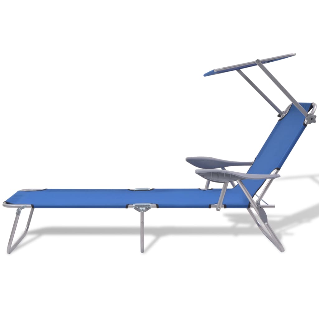 Langer Stuhl mit blauer Stahlmarke