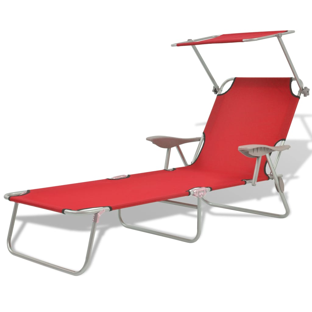 Long chair with red steel awning