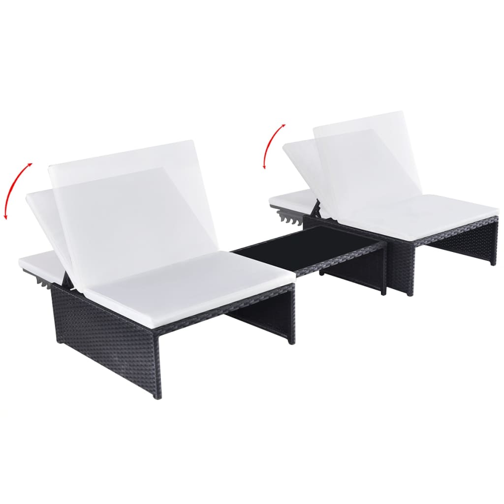 Lange Stühle 2 PCs mit schwarz geflochtenem Harztisch