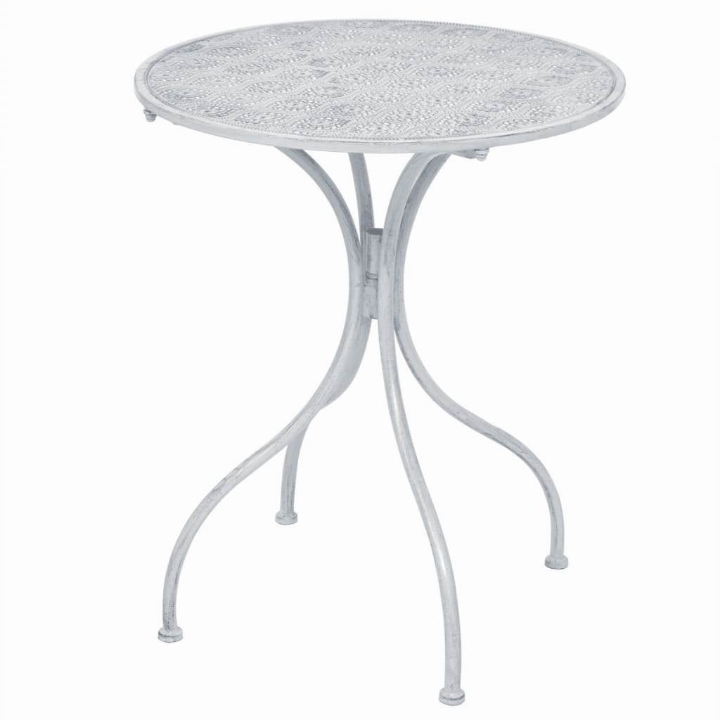 Ensemble de bistro 3 pcs Acier Blanc grisâtre