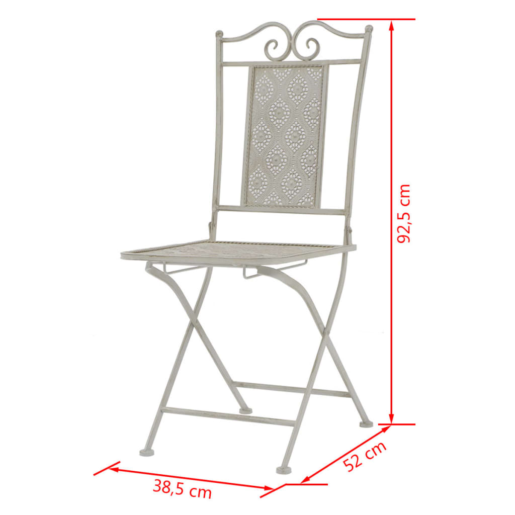 Bistro -Set 3 PCs Graustahl