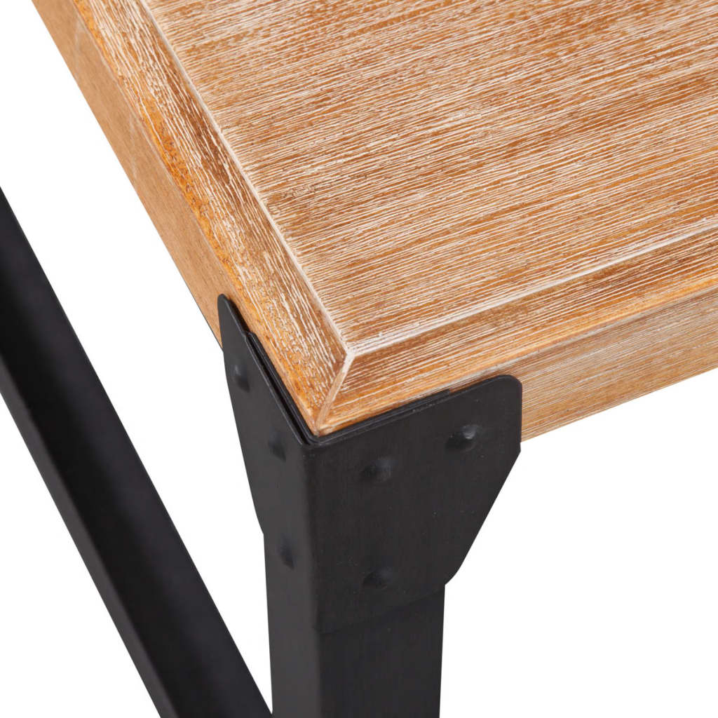 Tavolino in legno di acacia solida 100 x 60 x 45 cm