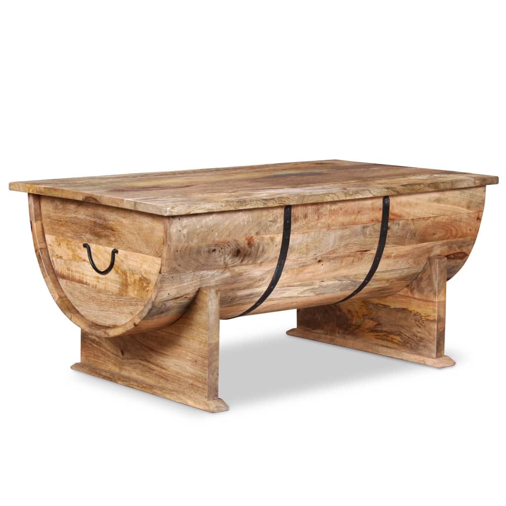 Solid mango wood coffee table 88 x 50 x 40 cm