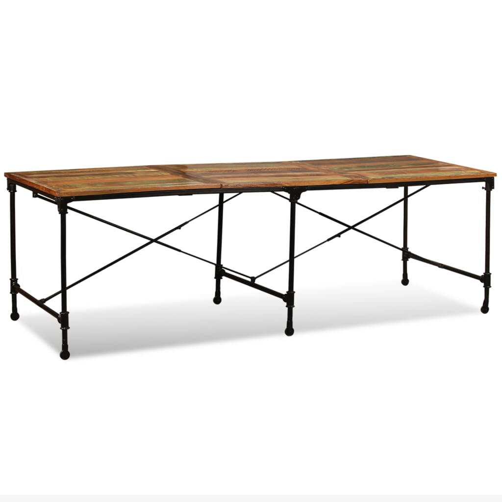 Dining table with solid recovery wood 240 cm