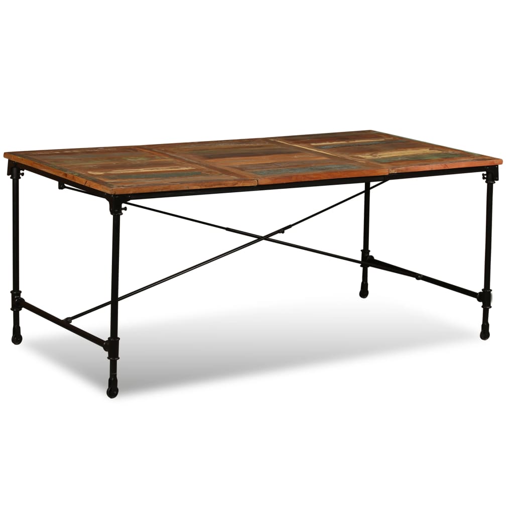 Dining table with solid recovery wood 180 cm