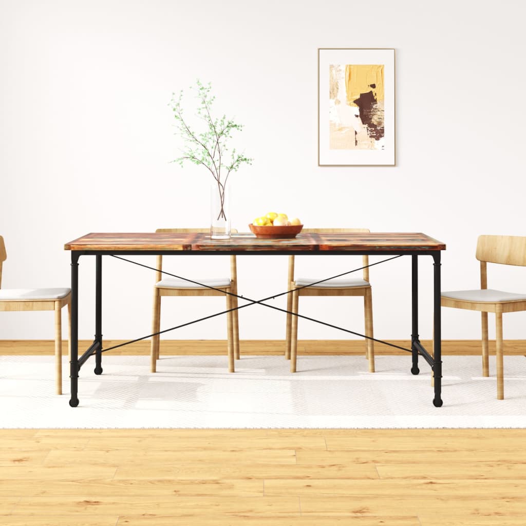 Dining table with solid recovery wood 180 cm